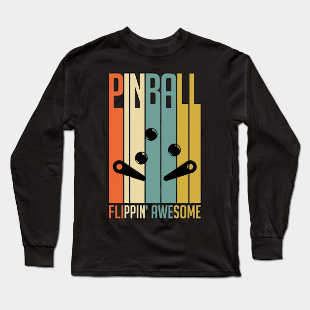 Classic Pinball For The Vintage Pinball Lover Long Sleeve T-Shirt by We Print On Gifts